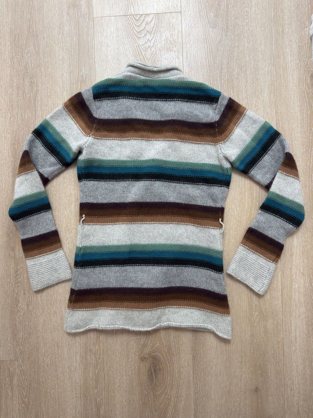 Vince 100% Cashmere Striped Cardigan Sweater M As Seen On Big Bang Theory Penny - Picture 13 of 16